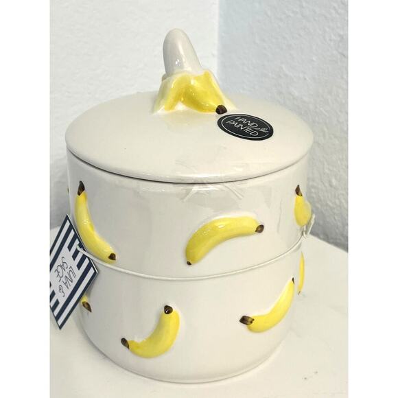 Luna & Sage Banana Jar Hand Painted Canister, Tiktok Viral - Picture 2 of 3